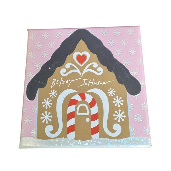 Betsey Johnson Huggie Pink Christmas Tree Earrings - NIB - Picture 4 of 4